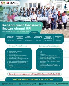 Read more about the article Beasiswa IKA UPI Periode TA 2023-2024 Semester Ganjil Dibuka!